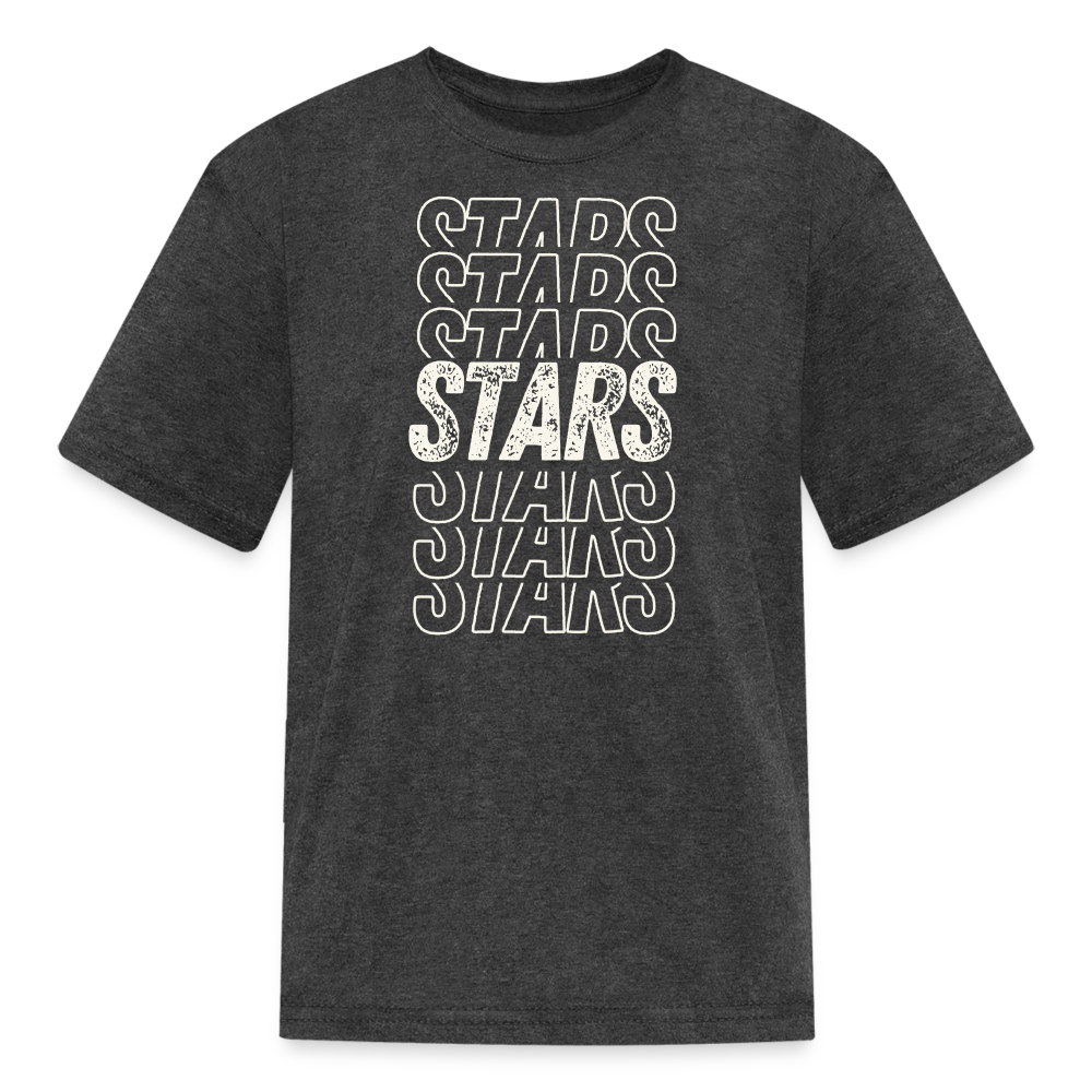 Stars on repeat - Grade Level Colors Kids' T-Shirt - heather black