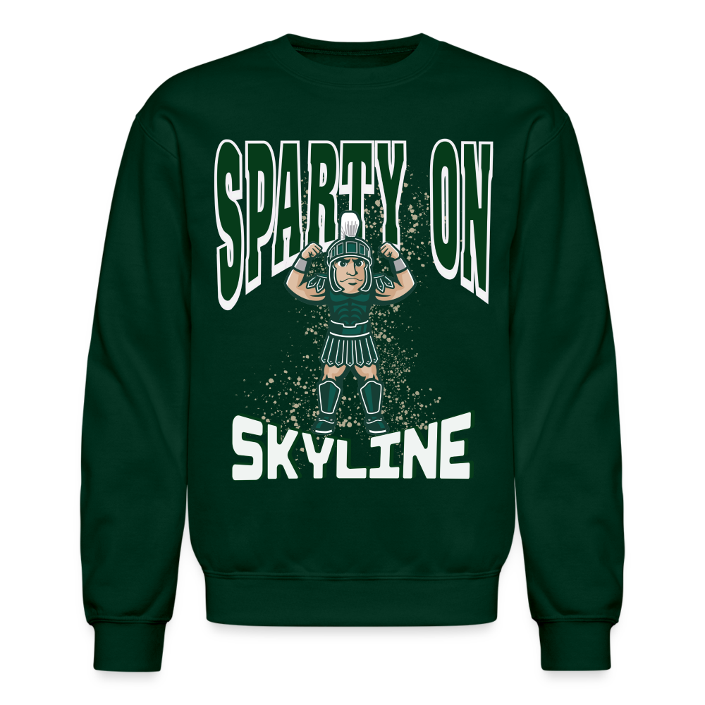 Muscle Man Skyline Sweatshirt - forest green