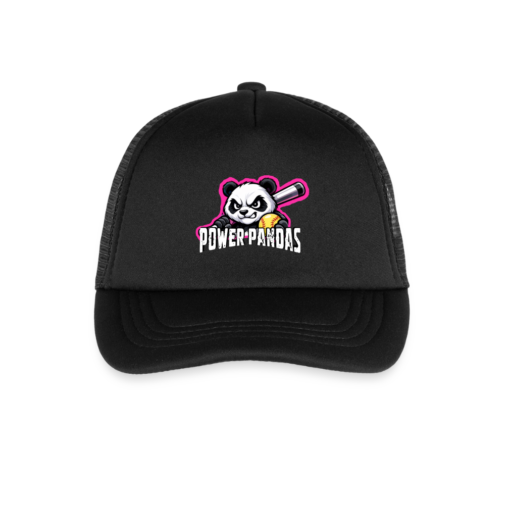 Power Pandas | BLACK | Kid's Trucker Cap - black