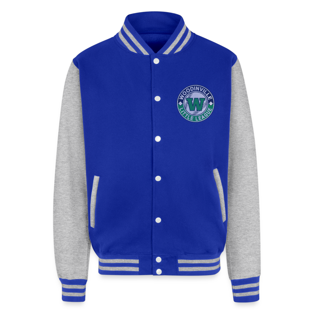 Woodinville LL Letterman Jacket - royal/heather grey