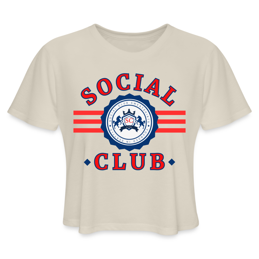 Social Club Women's Cropped T-Shirt - dust