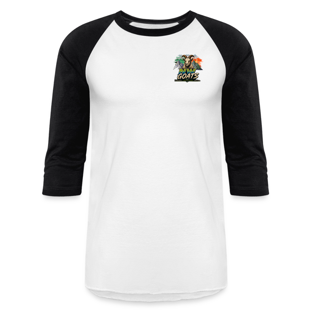 NW Goats Mountain | Baseball T-Shirt - white/black