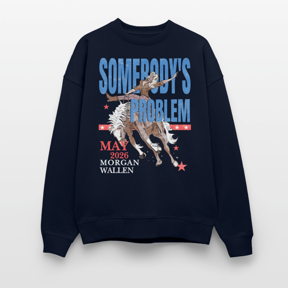 Somebody's Problem  | Oversized Organic Sweatshirt - french navy