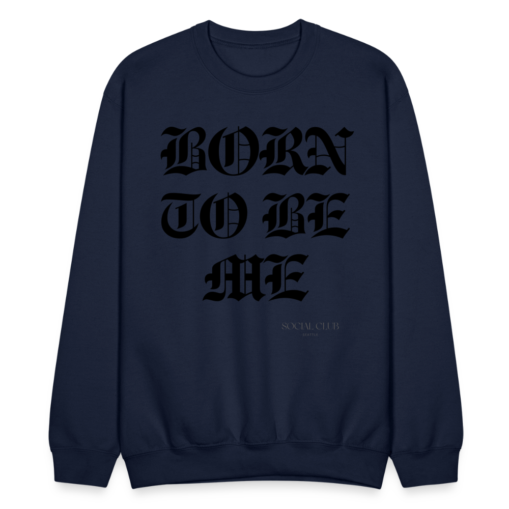 COZY AND MYSELF GREY CREWNECK - navy