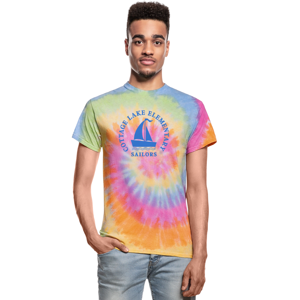 CL Spring | Multi-Color | Unisex Tie Dye T-Shirt - rainbow