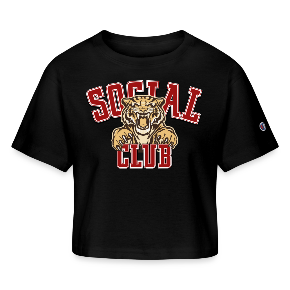 SOCIAL CLUB TIGER  Cropped T-Shirt - black