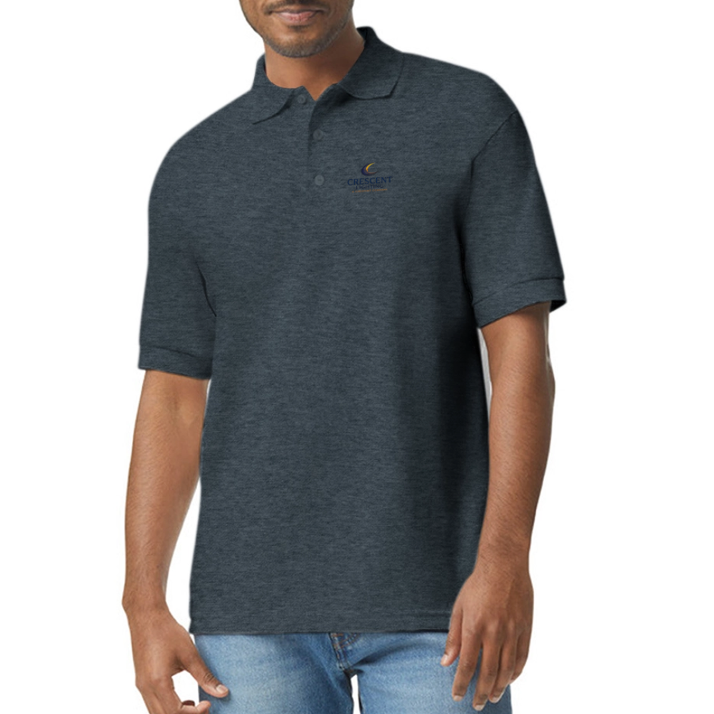 Crescent Lighting | Gildan Unisex 50/50 Jersey Polo - deep heather