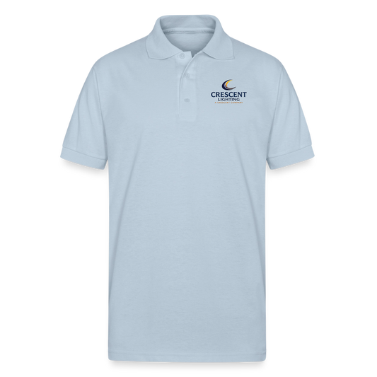 Crescent Lighting | Gildan Unisex 50/50 Jersey Polo - light blue