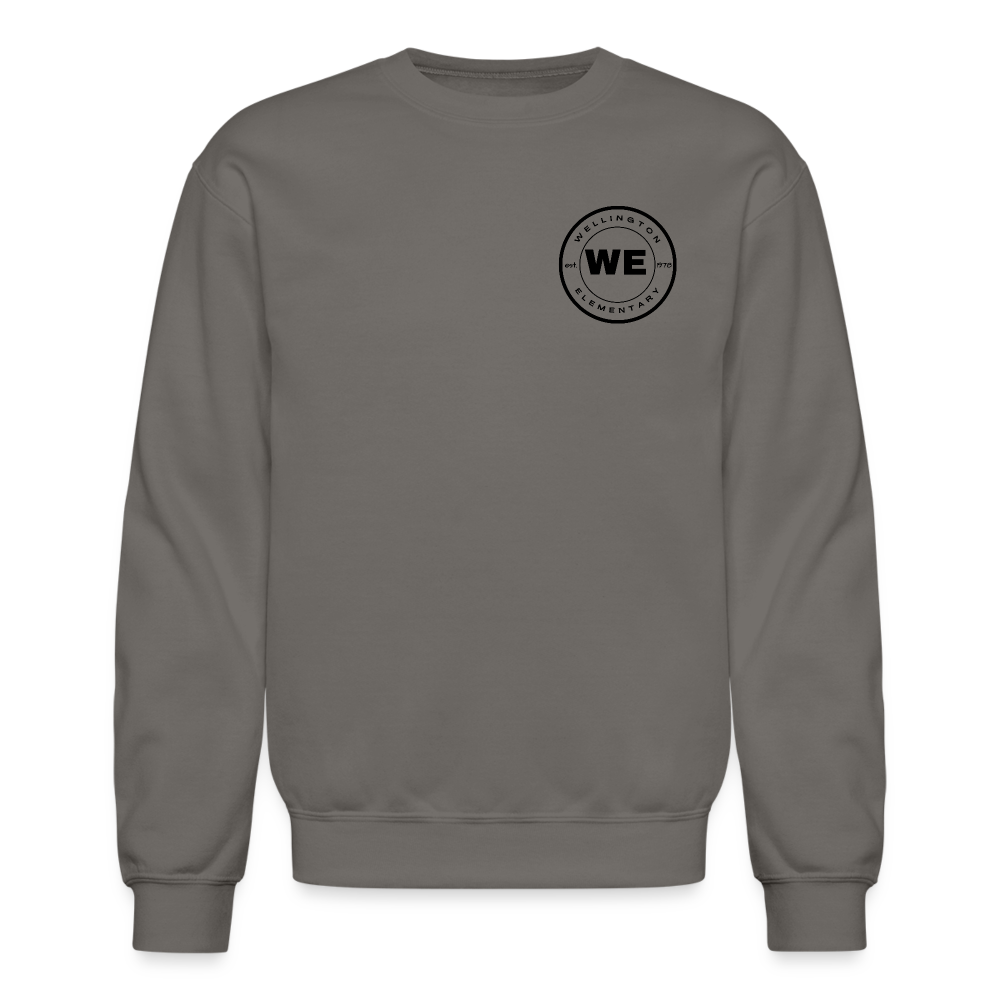 W.E. Small Logo Adult Unisex Crewneck Sweatshirt - asphalt gray