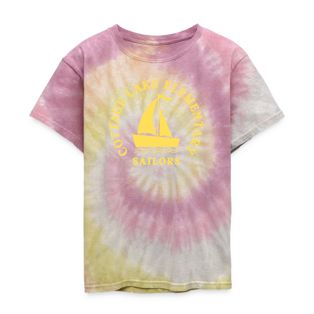COTTAGE LAKE SPRING #2 | Kid's Tie Dye T-Shirt - Desert Rose