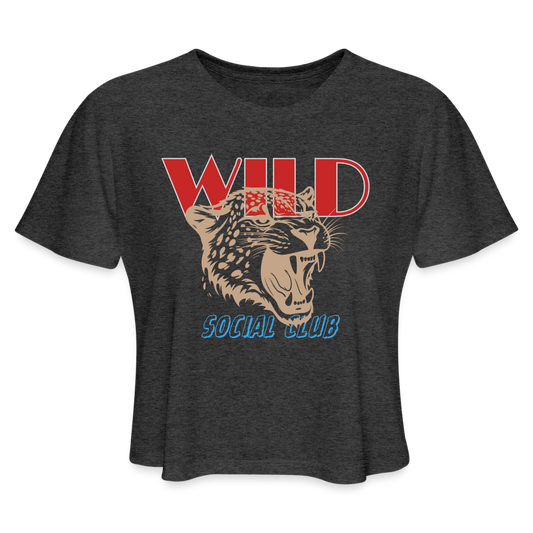 WILD Cropped T-Shirt - deep heather