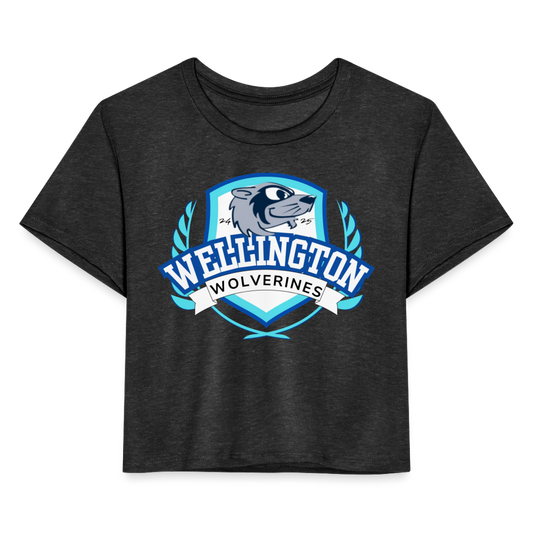 Wellington Cropped T-Shirt - deep heather