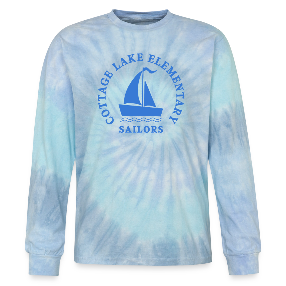 CL Spring | Tie Dye Long Sleeve T-shirt - blue lagoon