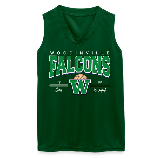FALCONS #3 Girls Sleeveless Wicking Attain Jersey - dark green