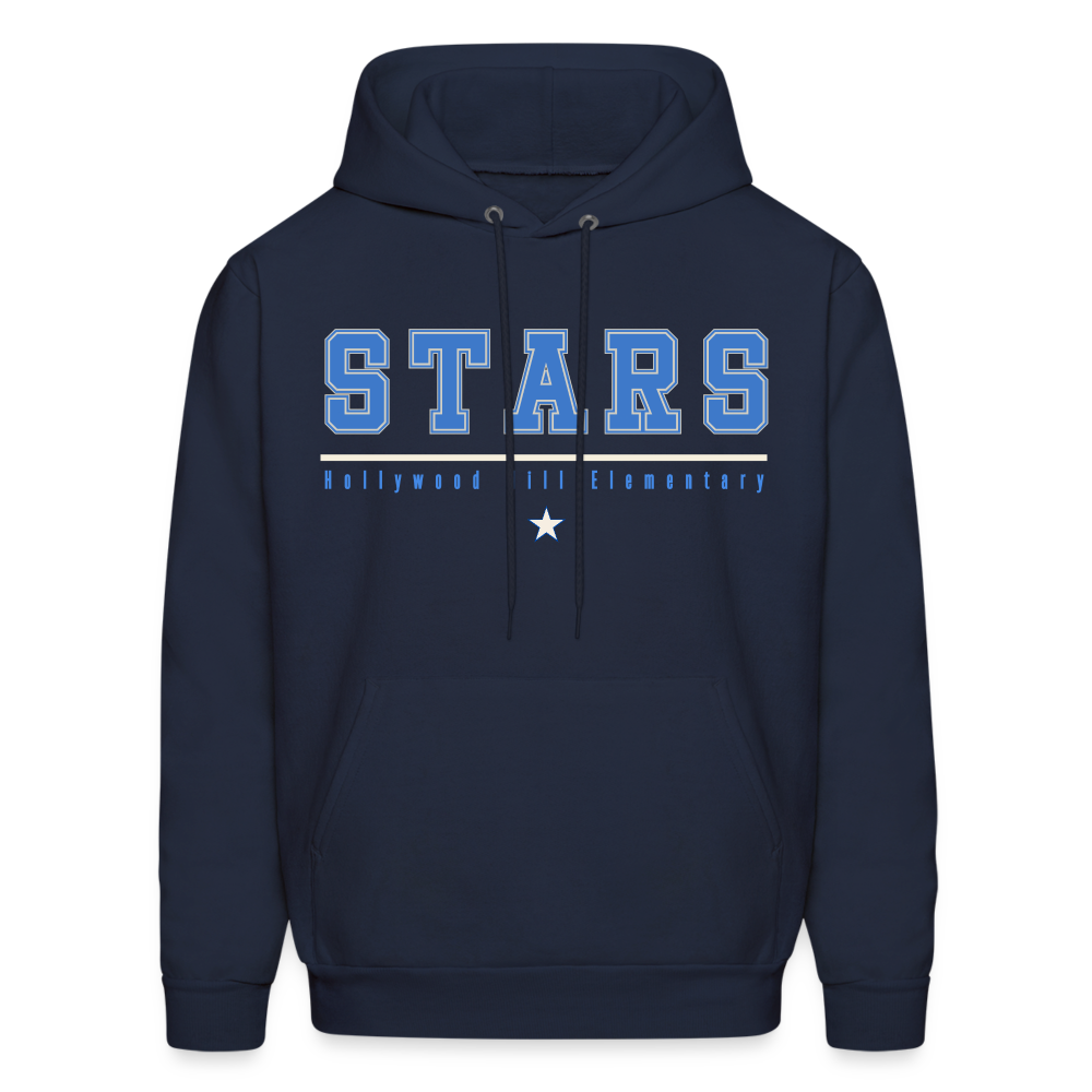 STARS UNDERLINED WITH STAR Adult Hoodie - navy