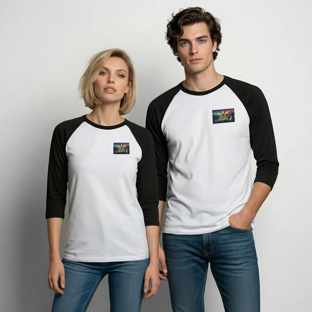 NW Goats O | Baseball T-Shirt - white/black
