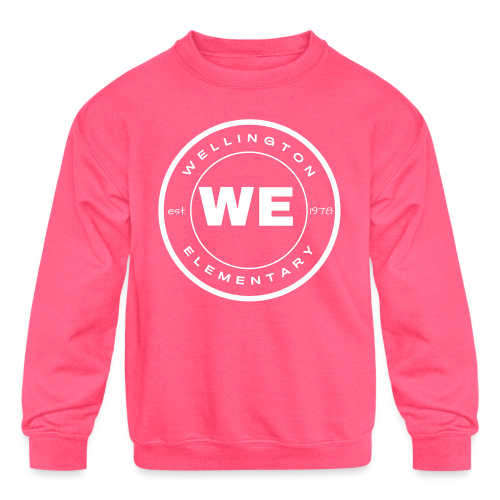 W.E. Kids' Crewneck Sweatshirt - neon pink