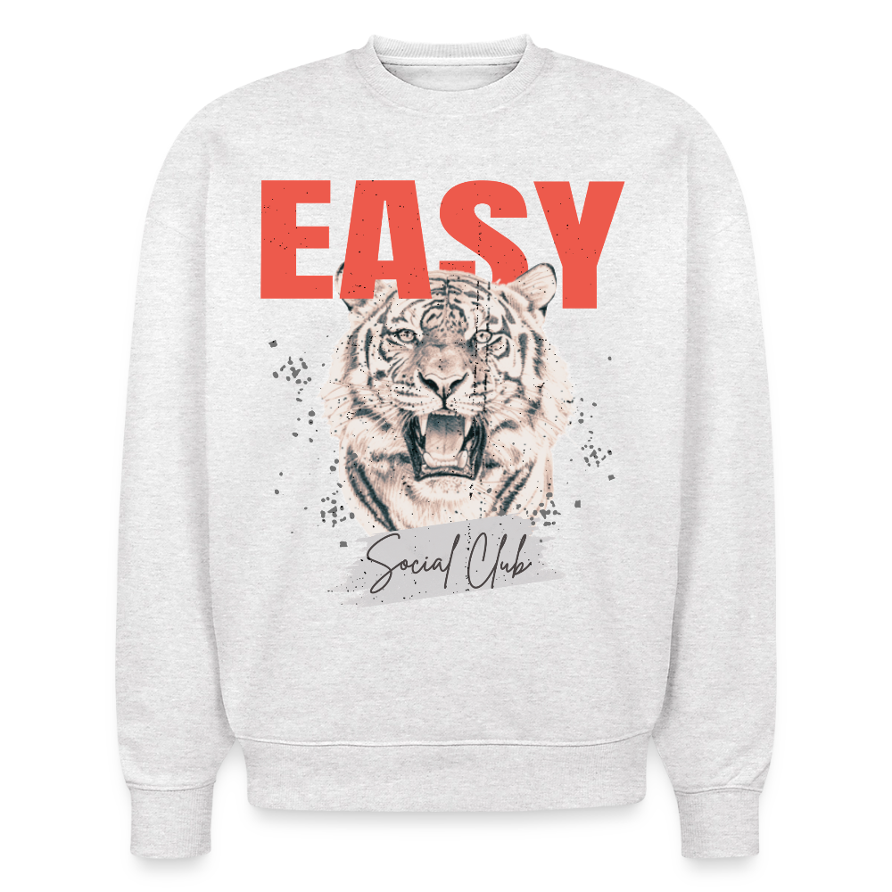 EASY |  Oversized Organic Sweatshirt - cool heather grey