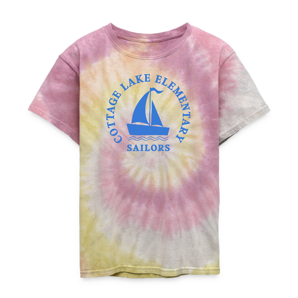 COTTAGE LAKE SPRING #1 | Kid's Tie Dye T-Shirt - Desert Rose