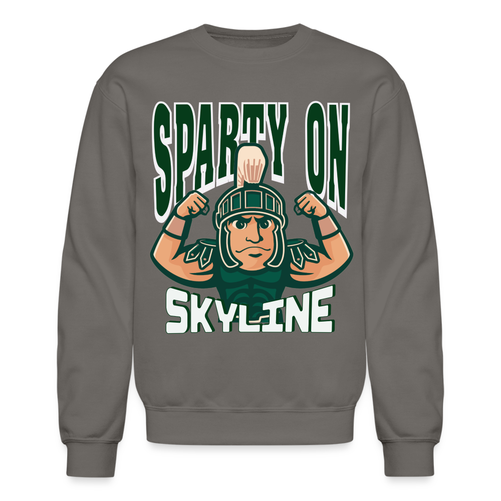 MUSCLE MAN SPARTY ON Crew - asphalt gray