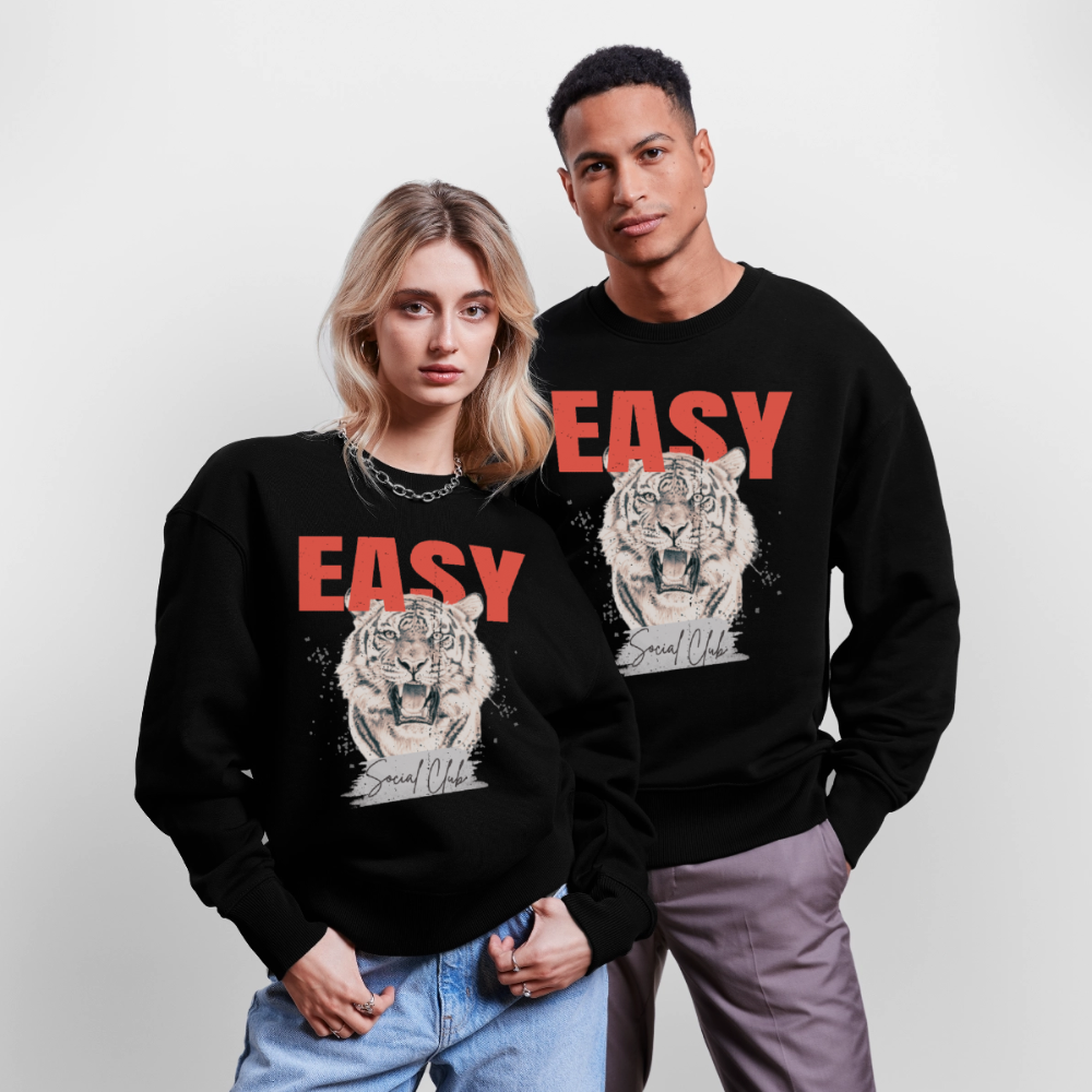 EASY |  Oversized Organic Sweatshirt - black