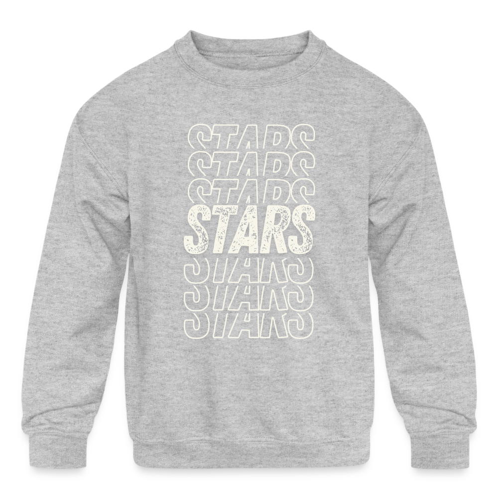 STARS ON REPEAT Kids' Crewneck Sweatshirt - heather gray