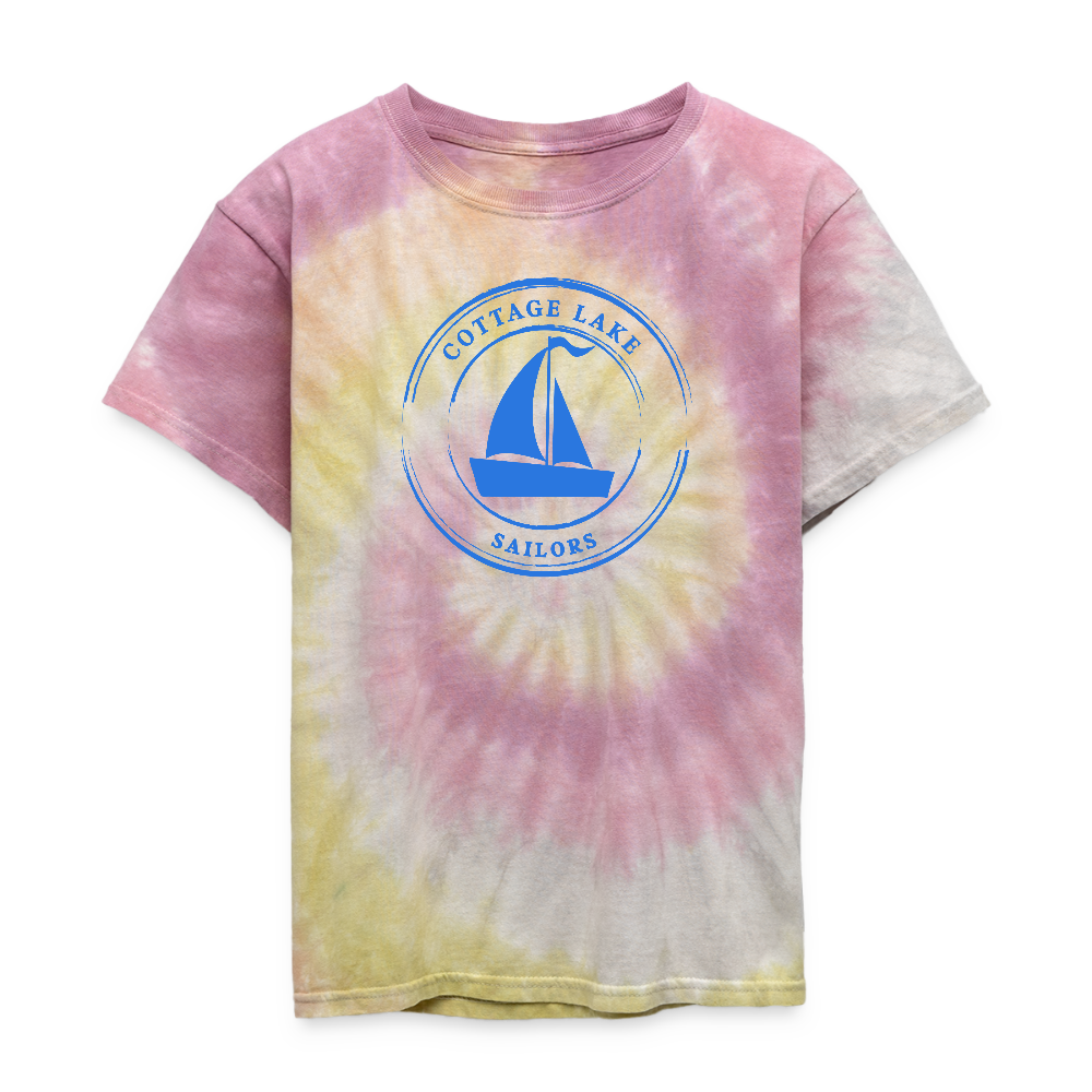 COTTAGE LAKE SPRING #4 | Kid's Tie Dye T-Shirt - Desert Rose