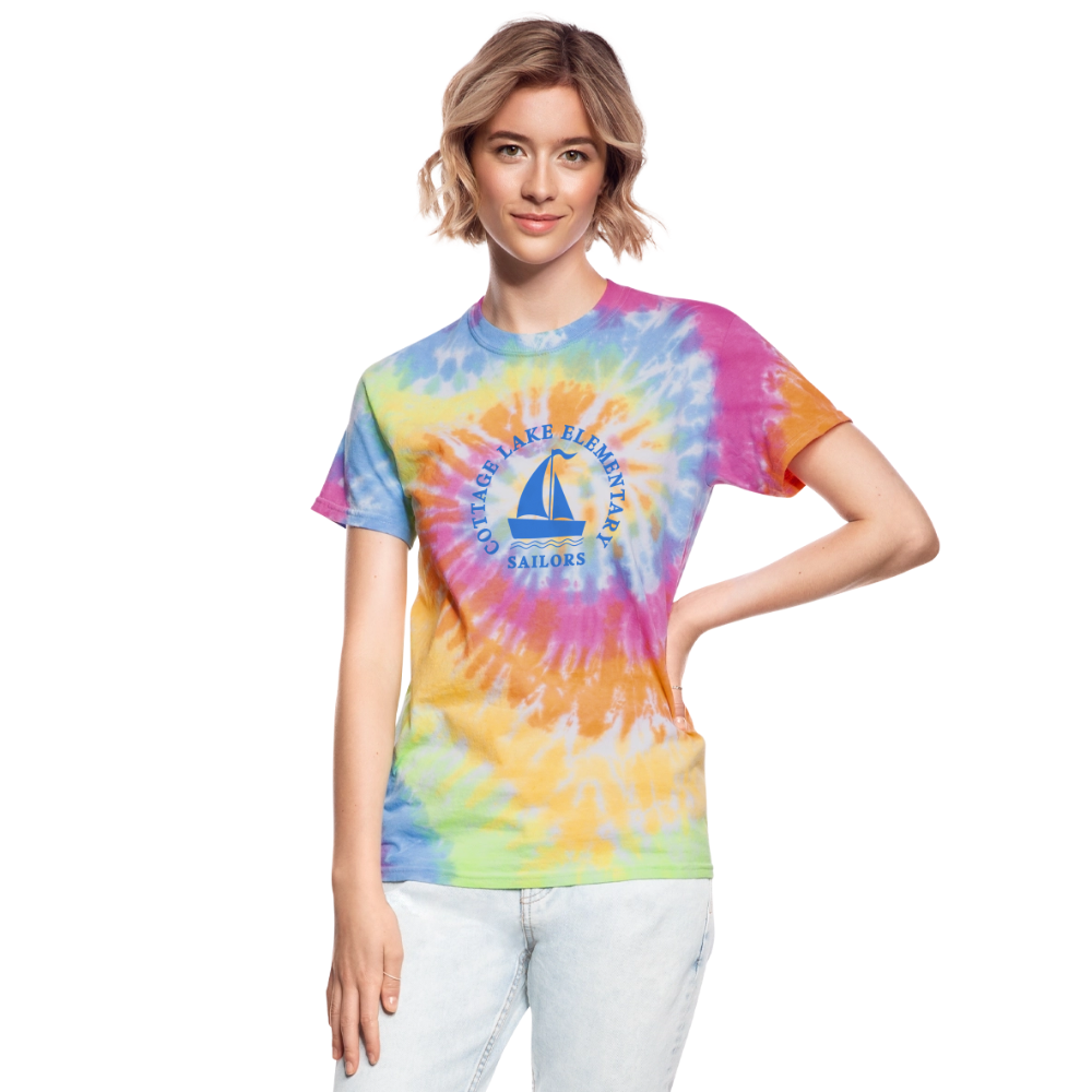 CL Spring | Multi-Color | Unisex Tie Dye T-Shirt - rainbow