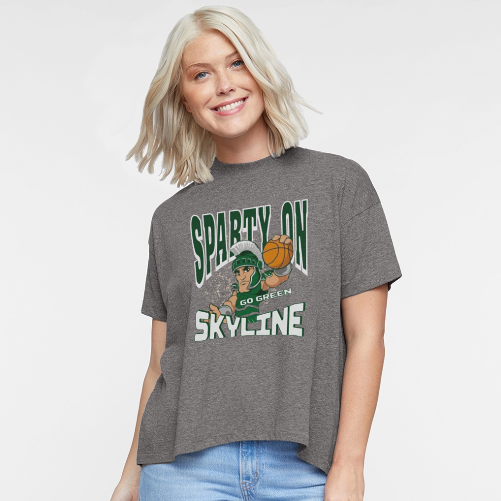 SPARTY ON Women's Hi-Lo Tee - granite heather 