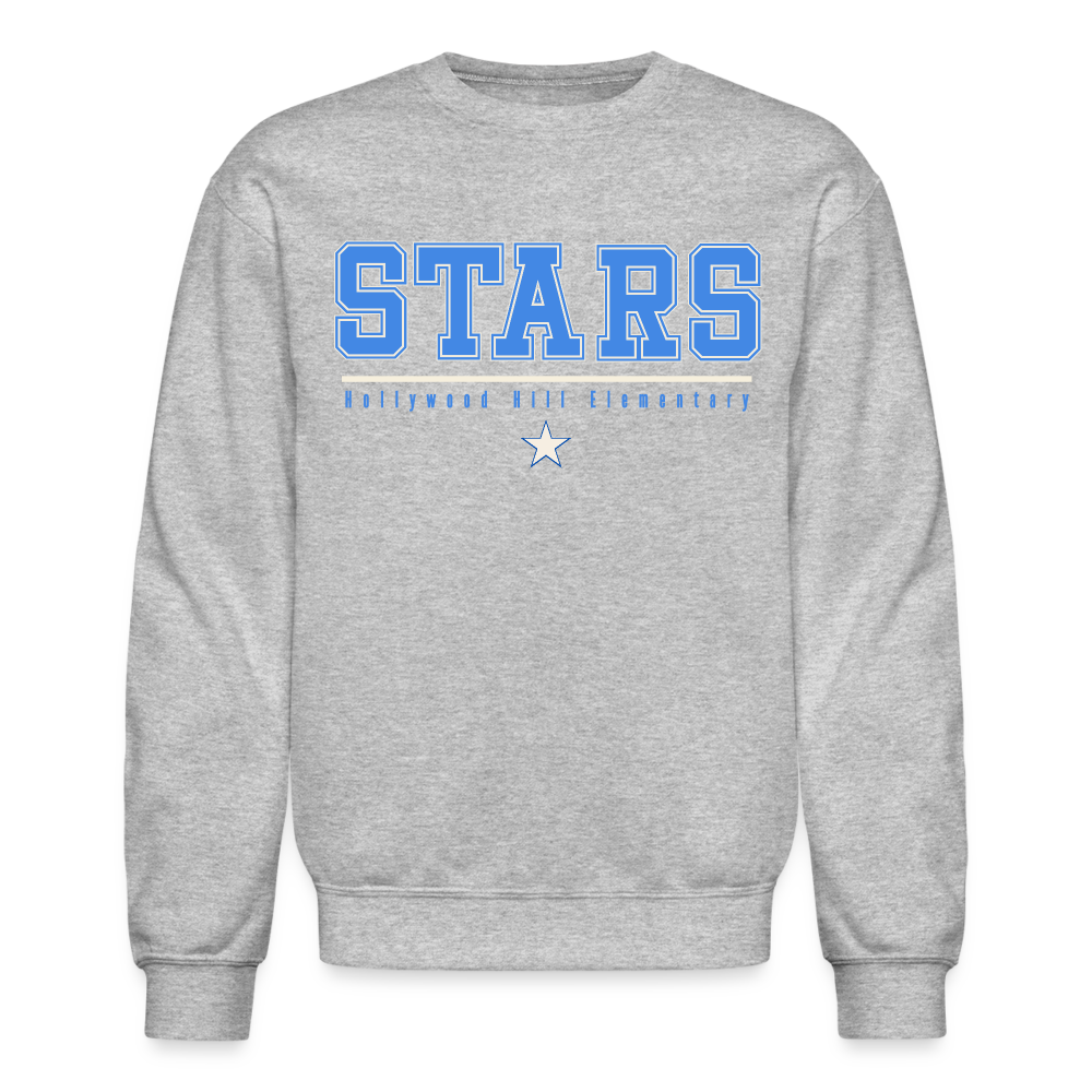 STARS UNDERLINED WITH STAR Adult Crew - heather gray