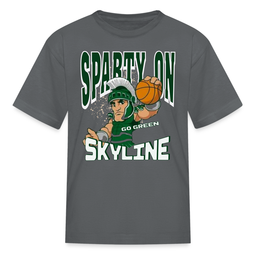 SLAM DUNK SPARTY ON Kids' T-Shirt - charcoal