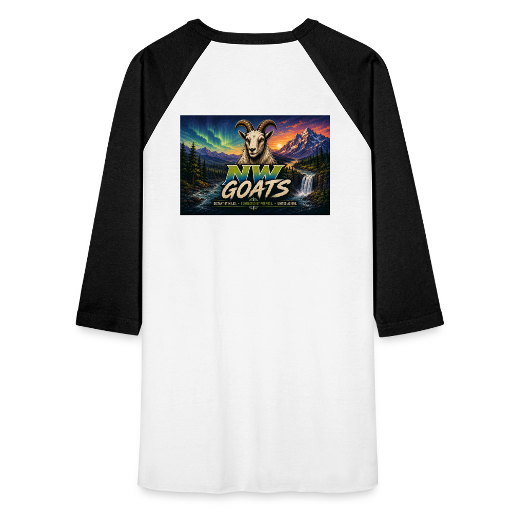 NW Goats O | Baseball T-Shirt - white/black
