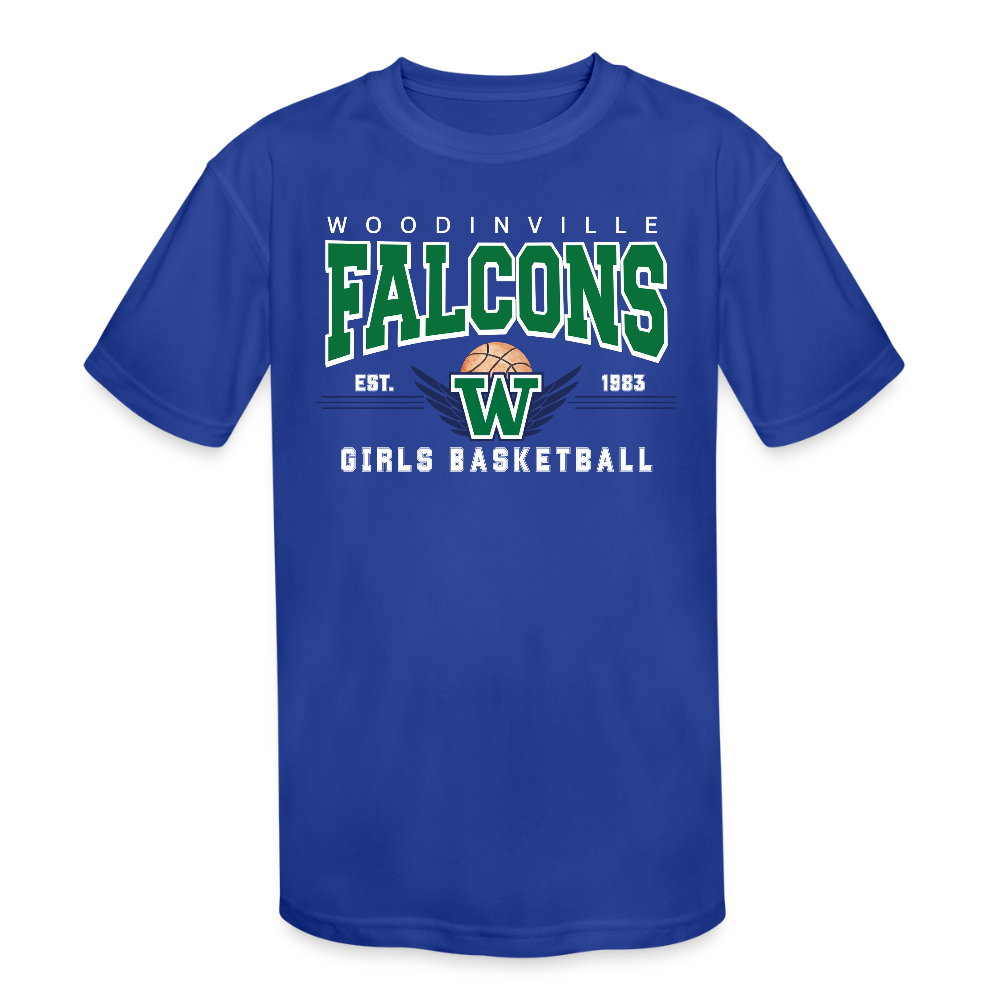 FALCON #1 Kids' Moisture Wicking Performance T-Shirt - royal blue