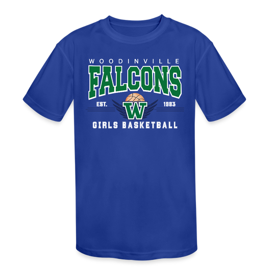 FALCON #1 Kids' Moisture Wicking Performance T-Shirt - royal blue