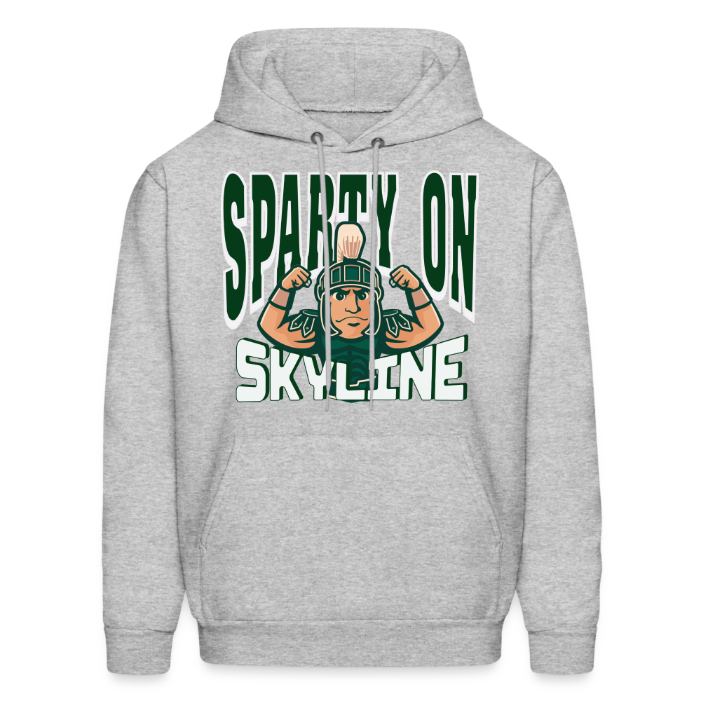 MUSCLE MAN SPARTY ON Hoodie - heather gray