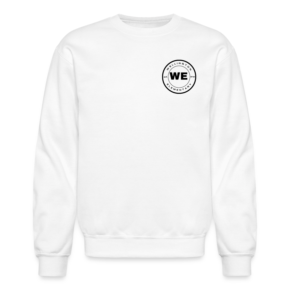 W.E. Small Logo Adult Unisex Crewneck Sweatshirt - white