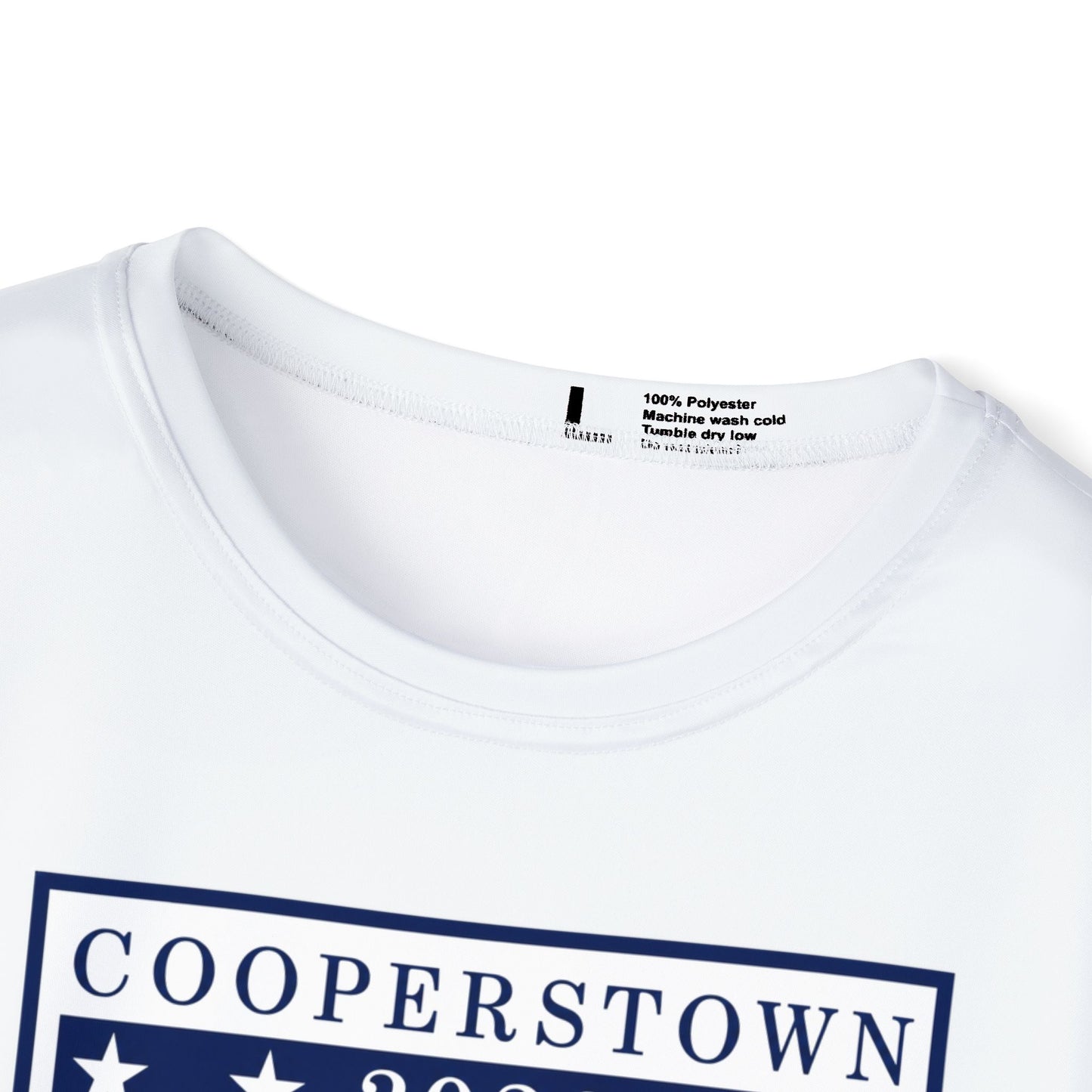 Cooperstown | White Sports Tee Moisture Wicking