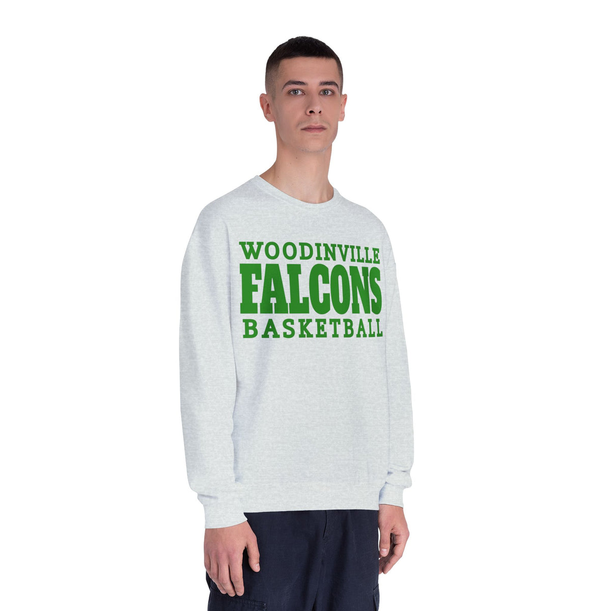 Woodinville Basketball Grey | Unisex Crewneck Sweatshirt
