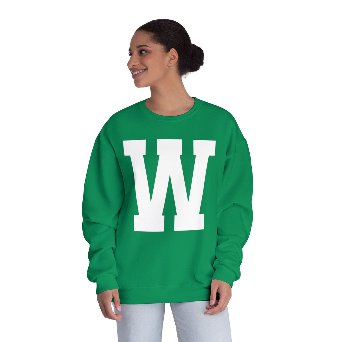 Woodinville Basketball Green | Unisex Crewneck Sweatshirt