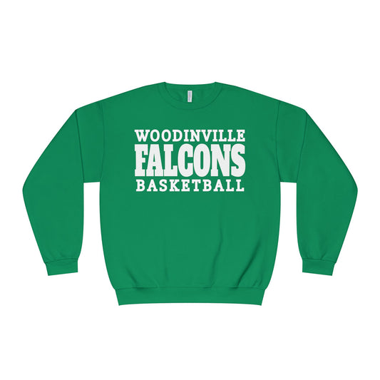Woodinville Basketball Green | Unisex Crewneck Sweatshirt