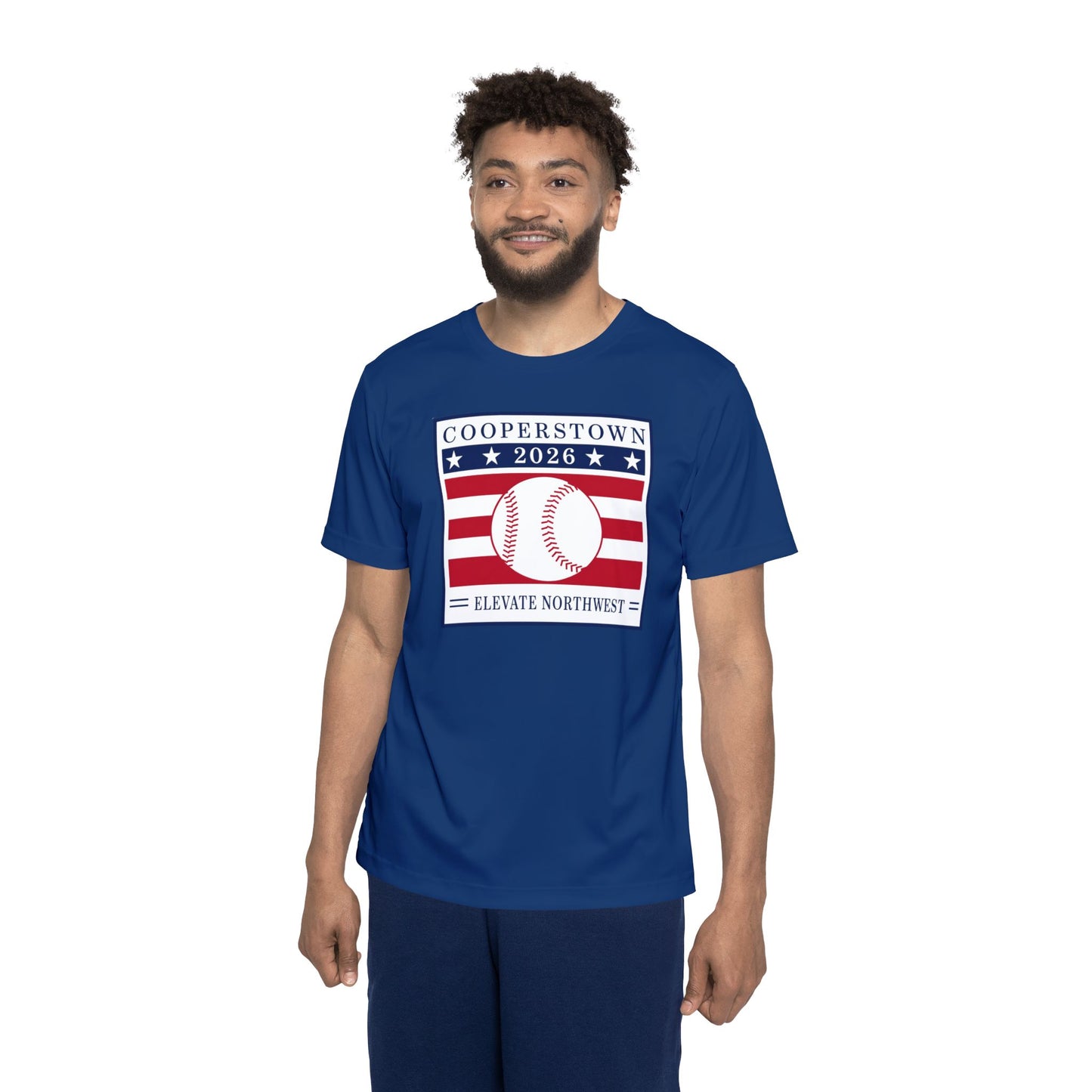 Cooperstown | Navy Sports Tee Moisture Wicking
