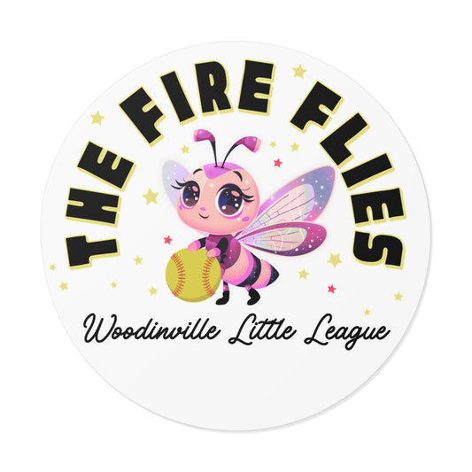 Fire Flies Round Vinyl Sticker
