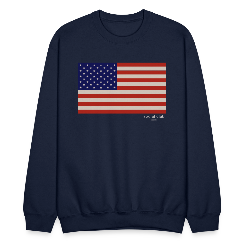 STARS AND STRIPES CREW - navy