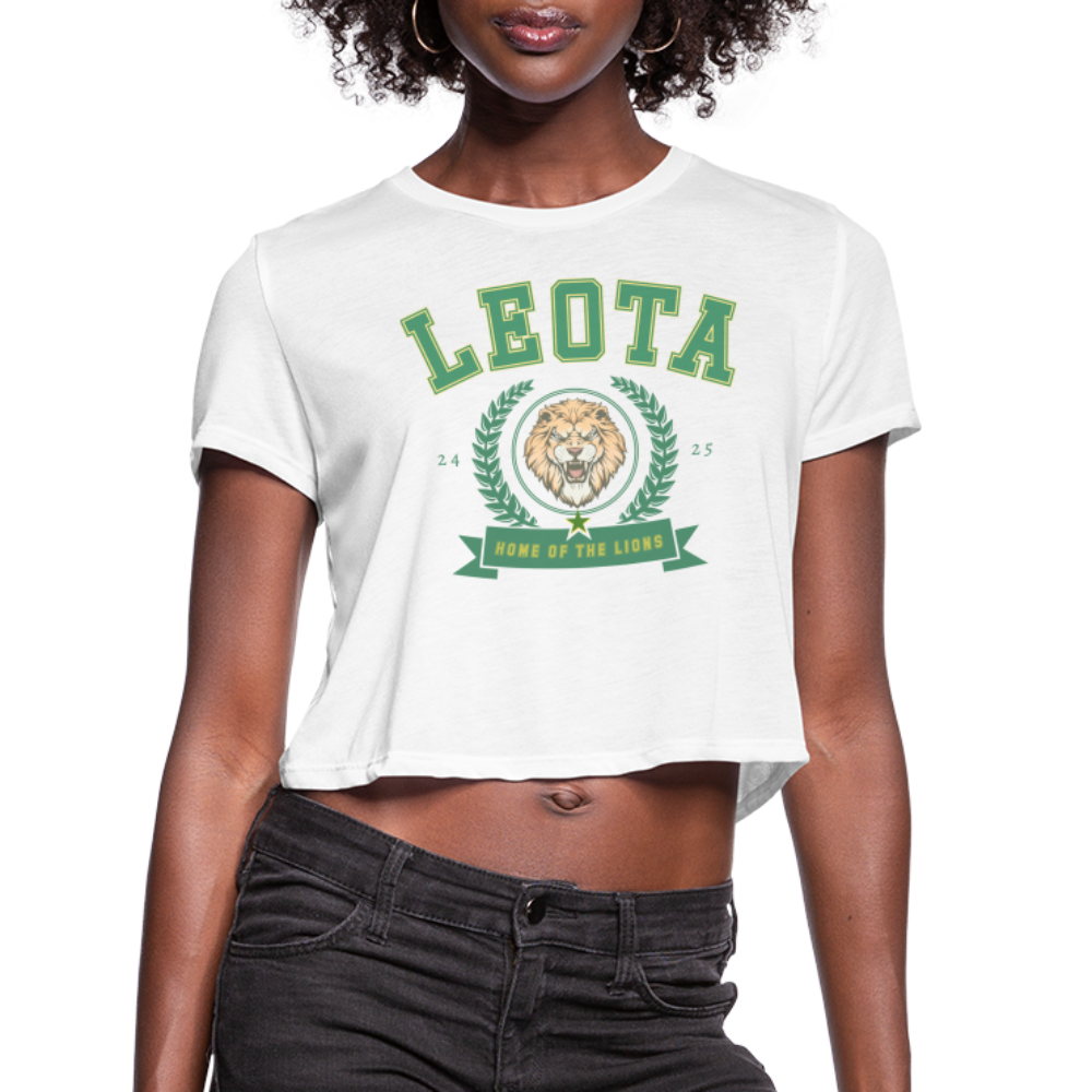 Home of the lions Cropped T-Shirt - white