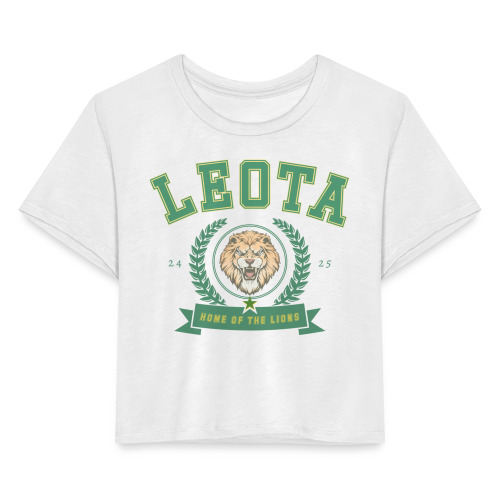 Home of the lions Cropped T-Shirt - white