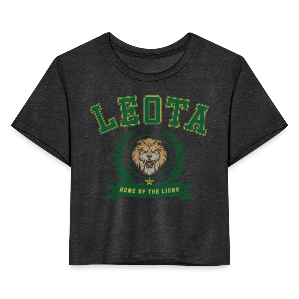 Home of the lions Cropped T-Shirt - deep heather