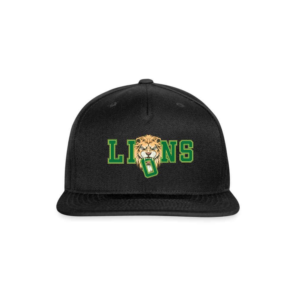 GO LIONS Snapback Baseball Cap - black