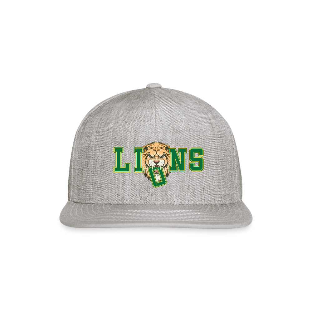 GO LIONS Snapback Baseball Cap - heather gray