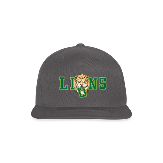 GO LIONS Snapback Baseball Cap - dark grey